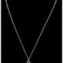 Vintage Sterling Silver Onyx Pendant Necklace Image 3