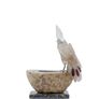 Handcrafted Smoked Crystal Cockatoo Sculpture, Elegant Geode Base Home Decor, Unique Art Collectible Gift Image 4