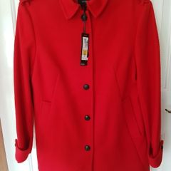 BNWT - Marks & Spencer red wool coat UK 8