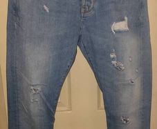 Zara Slim Fit Mens Blue Jeans Stud detail Size Euro 40