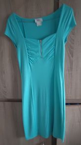 blue dress new with zip at front fits sm