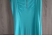 blue dress new with zip at front fits sm