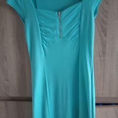 blue dress new with zip at front fits sm