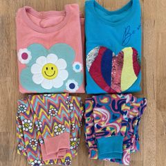 2x Girls Fleece Pyjama Set New
