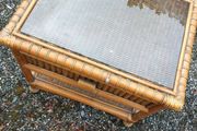 vintage glass top nightstand