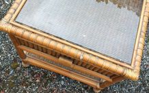 vintage glass top nightstand