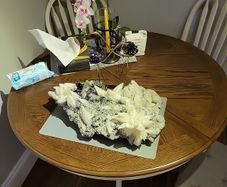Candle quartz  crystal cluster huge