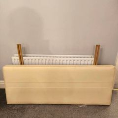 Faux leather cream colour headboard - King size (5ft)