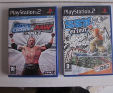PS2 Games SmackDown V Raw and SSX on Tour