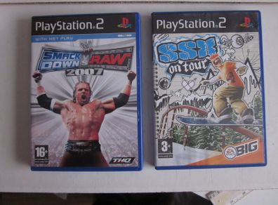 PS2 Games SmackDown V Raw and SSX on Tour