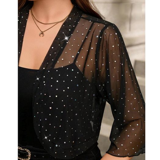 Sparkly Black Bolero Jacket size 20