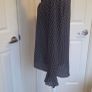 Orsay Navy Polka Dot Blouse Size 40 UK 12 Frill Sleeve Smart Casual Top Image 3