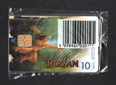 1999 Ireland 10 unit Disney's Tarzan film Private Card (Axalto/Gemalto (Gemplus) AX01) Call Card Mint in packaging. Telecom Eireann card number 1261.