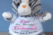 Personalised Cat Plush toy great gift present idea for kids or newborns