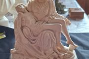 Beautiful Old Statue of Our Lady of Pieta with Christ in her arms, crafted in Italy and mounted on a Marble Base. The sculpture has fine detailing throughout, Ideal for Home or Stage Movie Props Postage Available or Collection