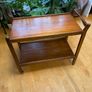 Vintage Two Tier Serving Trolley Exquisite Mid-century Teak Bar Drinks Trolley Image 6
