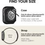 3-in-1 Compatible with Apple Watch Metal Straps 40mm with Case & Screen Protector, Dual Magnetic Band and Protective Cover with 9H Tempered Glass for iWatch SE3 Series 6/5/4, Gold Image 6