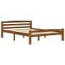 Bed Frame Honey Brown Solid Pinewood 120x200 cm Image 2
