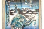 Vintage original surreal painting