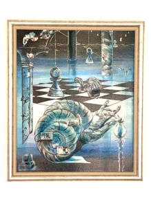 Vintage original surreal painting