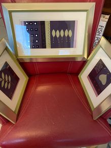 Set of Embroidered Sprig Filled Frames