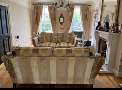 2 Couch /sofa & 2 Queen Anne armchairs