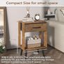 Bedside Table with Drawer Set of 2, 40 x 30 x 60.3 cm Image 4