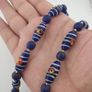 Antique Venetian African Style Stripe Eyes & Blue Glass Beads Necklace Image 6