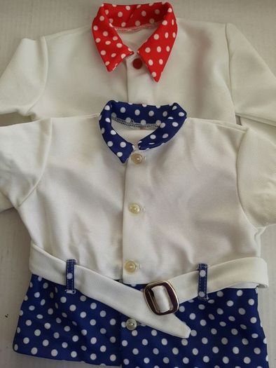 2 vintage 70's crimplene baby tops