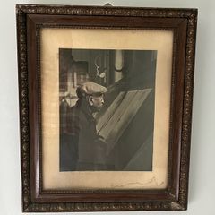 Lovely vintage framed photo - 'Pensioner's Pleasure'