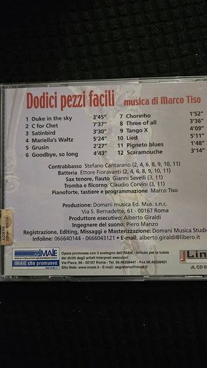 Dedici Pezzi Facili - Musica Di Marco Tiso. 12 Musical Pieces of Marco Tiso.