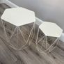White metal M&S side tables Image 3