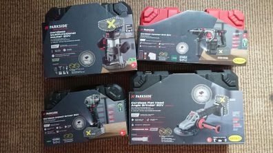 Parkside Performance X20V Cordless Brushless Router + Accessories Set. X20V Cordless Brushless Impact Driver 226NM. X20V Cordless Brushless SDS Hammer Drill. X20V Cordless Brushless Angle Grinder. X20V 2AH 4AH 8AH 12AH Batteries X20V Chargers