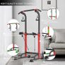 Pull Up & Dip Station Dip Stand Power Tower, Adjustable Height Home Strength Training Fitness Workout Station, Suitable for Teenagers, Women, Men (Red) Image 6