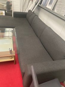 L-Shaped Corner Sofa, 9ft, Charcoal Grey