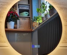 LED Bathroom Mirror Makeup Cosmetic Music Fog Free