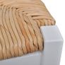 Dining Chairs 6 pcs White Pinewood and Rush Image 4