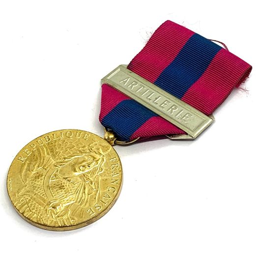 Vintage Bronze Artillery French National Defence Medal