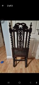 Antique Jacobean  mahogony chairs x 4