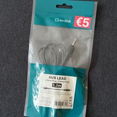 AV Link 3.5mm Stereo Audio Cable 1.2M - brand new