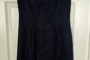 Monsoon Navy Lace Dress Size 14