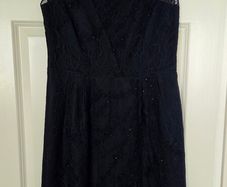 Monsoon Navy Lace Dress Size 14
