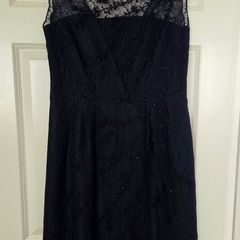 Monsoon Navy Lace Dress Size 14