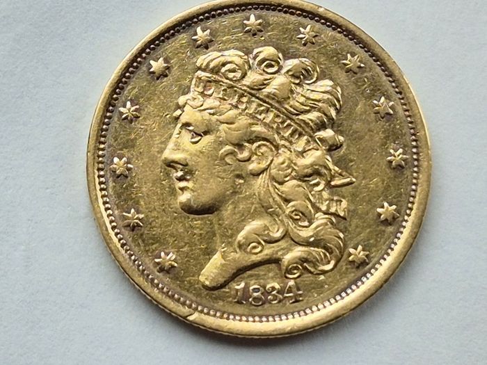USA 5 dollar  1834