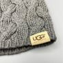 Ugg Australia Grey Beanie Hat Cable Knit  - One Size - Cotton and Silk Blend Image 2