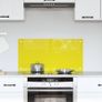 Kitchen Backsplash Yellow 80 x 40 x 0.6 cm Tempered Glass Image 3