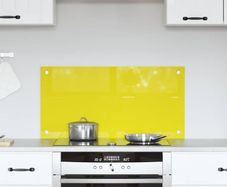 Kitchen Backsplash Yellow 80 x 40 x 0.6 cm Tempered Glass