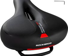 NEW SALE | Bike Seat Cushion Comfortable Soft Bicycle Saddle for Men Women Ergonomic Breathable Waterproof Bicycle Seat Fits MTB, Road Bike, Spinning Bike, Exercise Bike, City Bike 26 x 22cm