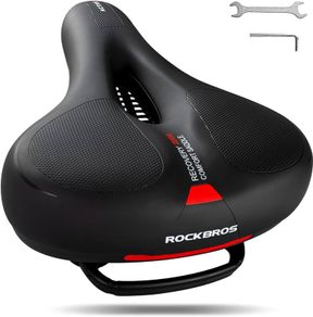 NEW SALE | Bike Seat Cushion Comfortable Soft Bicycle Saddle for Men Women Ergonomic Breathable Waterproof Bicycle Seat Fits MTB, Road Bike, Spinning Bike, Exercise Bike, City Bike 26 x 22cm
