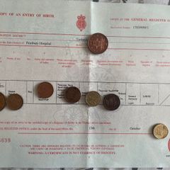 Shane MacGowan of The Pogues - Birth Certificate - FREE POSTAGE